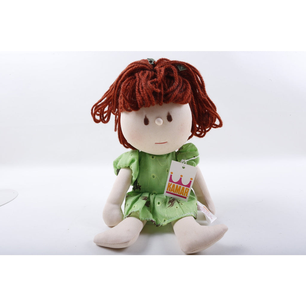 Kamar, Ginger, 4090, Girl In Green Dress, Soft, Plush, Doll, Hanging Toy, Vintage, ~ 20-01-675