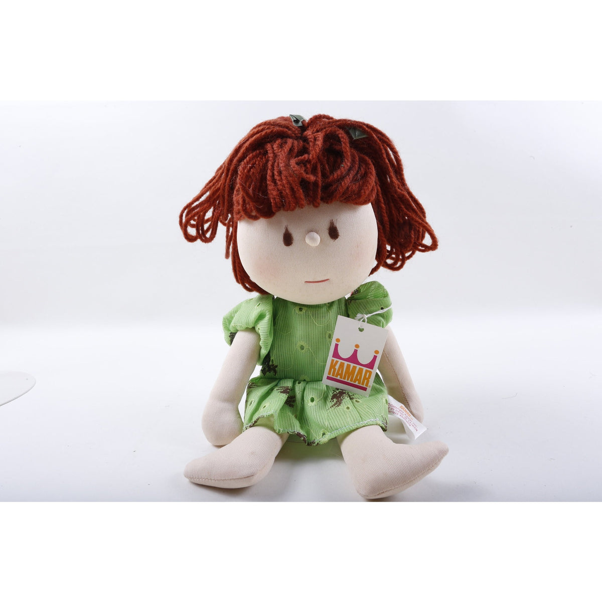 Kamar, Ginger, 4090, Girl In Green Dress, Soft, Plush, Doll, Hanging Toy, Vintage, ~ 20-01-675