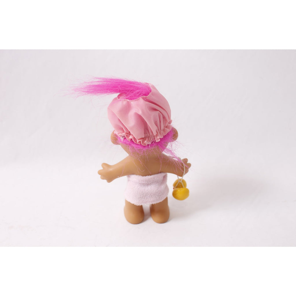 1990s Vintage Russ Bath Time Troll Doll with Towel Hat and Accessory ~ 260423-WH 1093