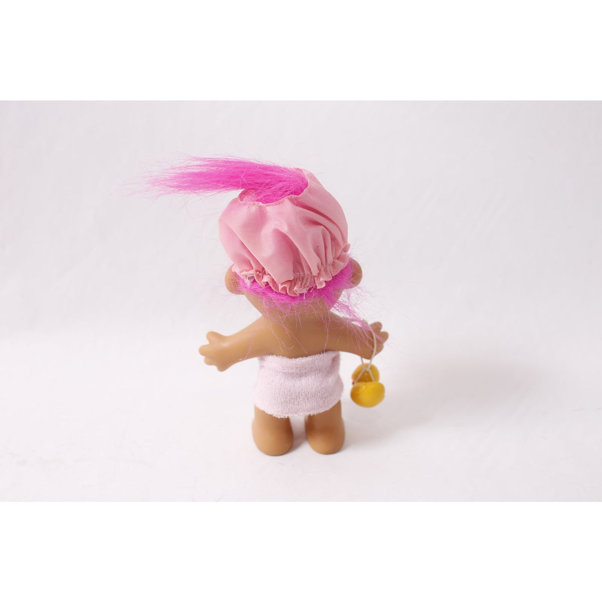 1990s Vintage Russ Bath Time Troll Doll with Towel Hat and Accessory ~ 260423-WH 1093