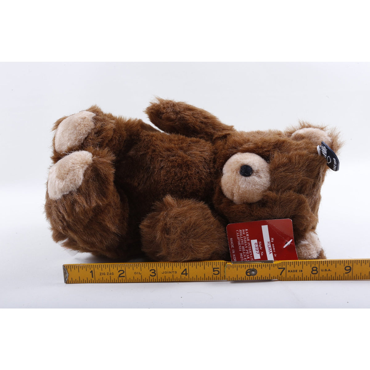Kamar Rare Company Sample OOAK hand made Kuma 6397 Cute Brown Bear Soft Plush Toy Stuffed Animal Vintage Collection ~ 20-01-248