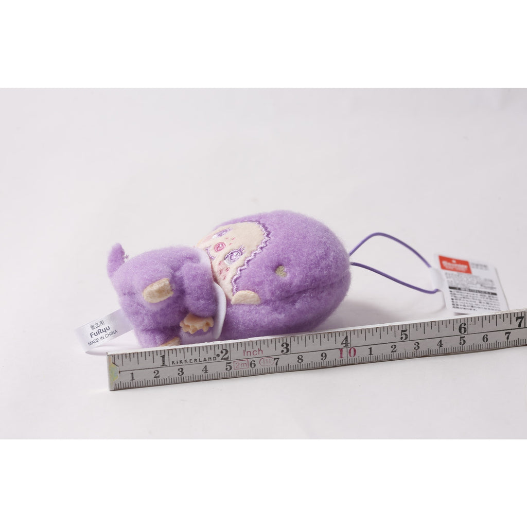 Sekiguchi Monchhichi Purple Plush Keychain Grabber Japan ~ 260710-WH 1397