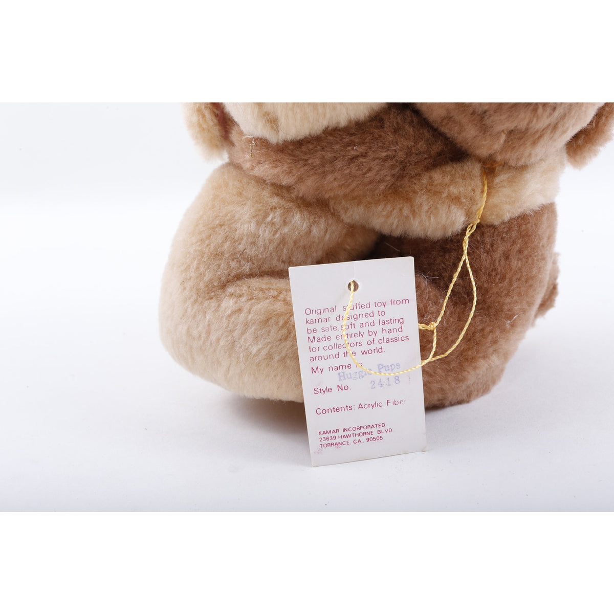Kamar, Salesman Sample, Huggie Pups, Brown Hugging Dogs Pair Plush Stuffed Animal - 237
