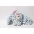 Yomi Blue Fluffy Bunny Paradise Plush Charm Keychain ~ 260907-WH 1137