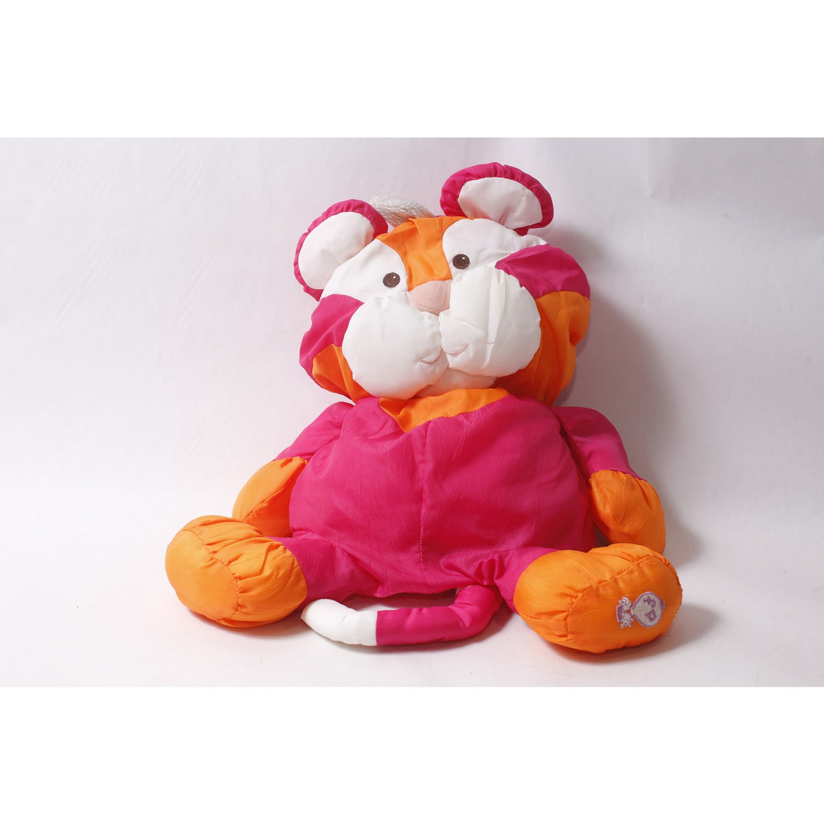 1987 Fisher-Price Wild Puffalump Tiger Plush Pink and Orange ~ 260914-WH 1327