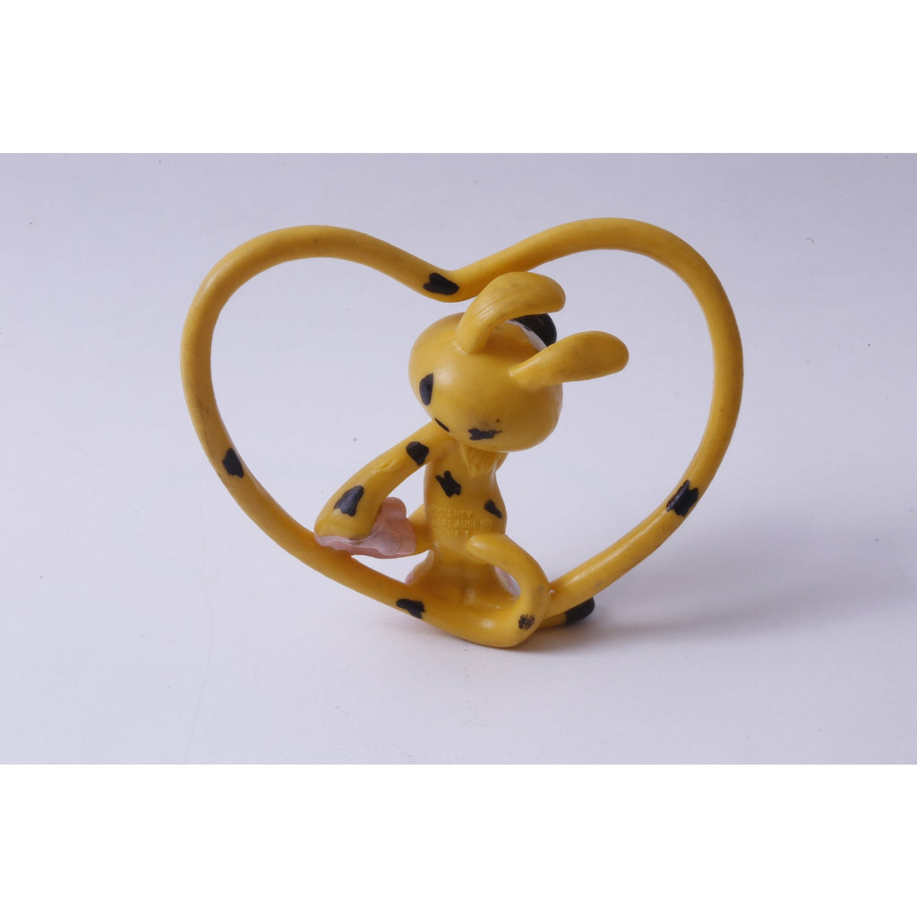 Marsupilami with Heart Tail, Romantic, PVC, Figure, Yellow, Animal, Disney, Applause, Miniature, Toy, Vintage, Collectible, ~ 843