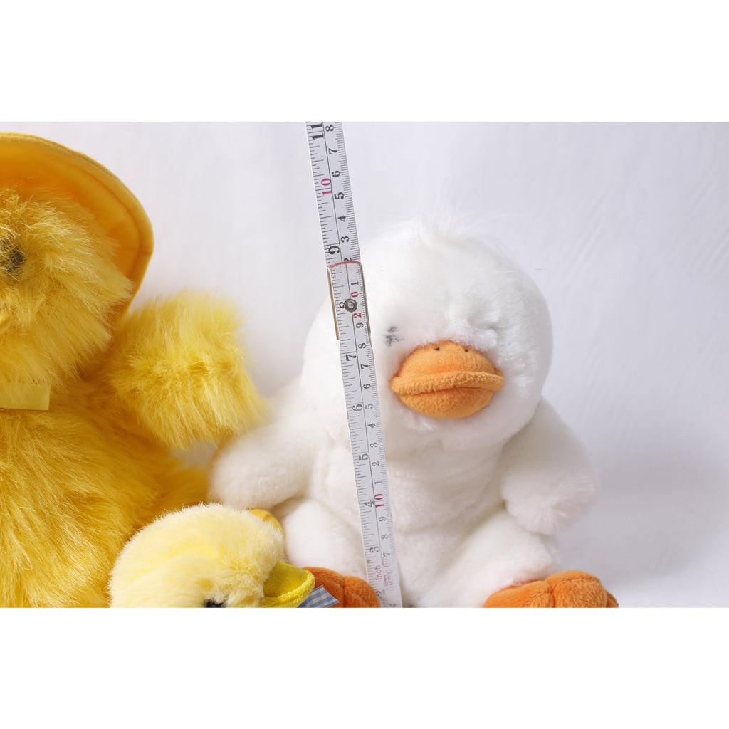 90s 80s Easter Spring Cute Duck Plush Lot Yellow and White Birds Nursery Decor ~ 260507-WH 642