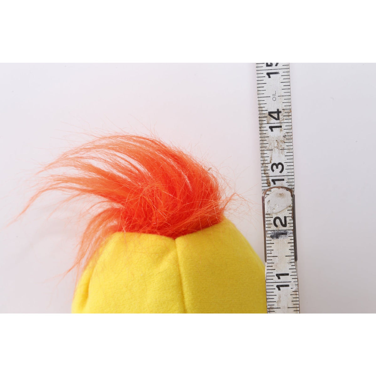 Russ Troll Stuffed Toy, 14", Baby Yellow Duck, Orange Hair, Toy, Vintage, Collectible, Children, Stuffed, Plush ~ 1053