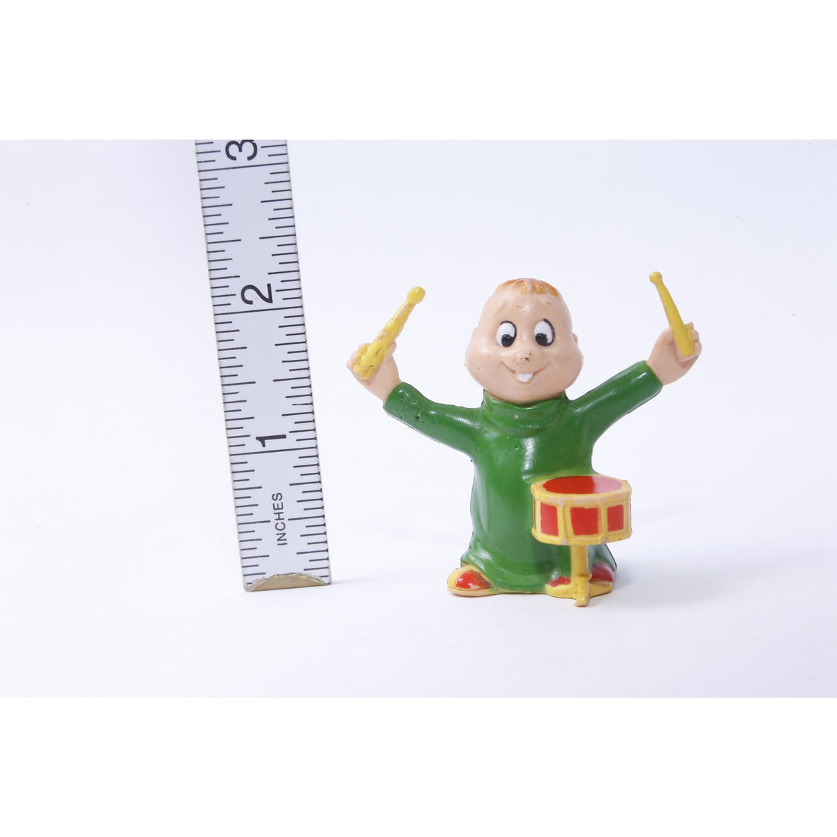 Alvin and the Chipmunks, Drummer, Toy, Little, PVC Figure, Green Outfit, Drums, Movie Character, Collection, Vintage, ~ 20-02-37