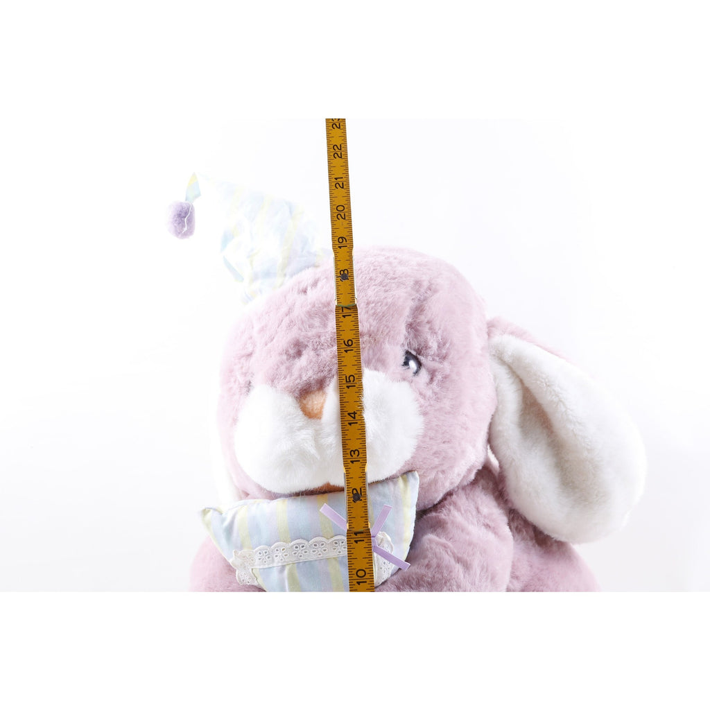 XL Kamar, Rare, Pink Rabbit, Bunny, HUGE Prototype, Sample, OOAK, hand made, Christy Rabbit With Pillow, 1984, Stuffed Animal, ~ 20-01-940