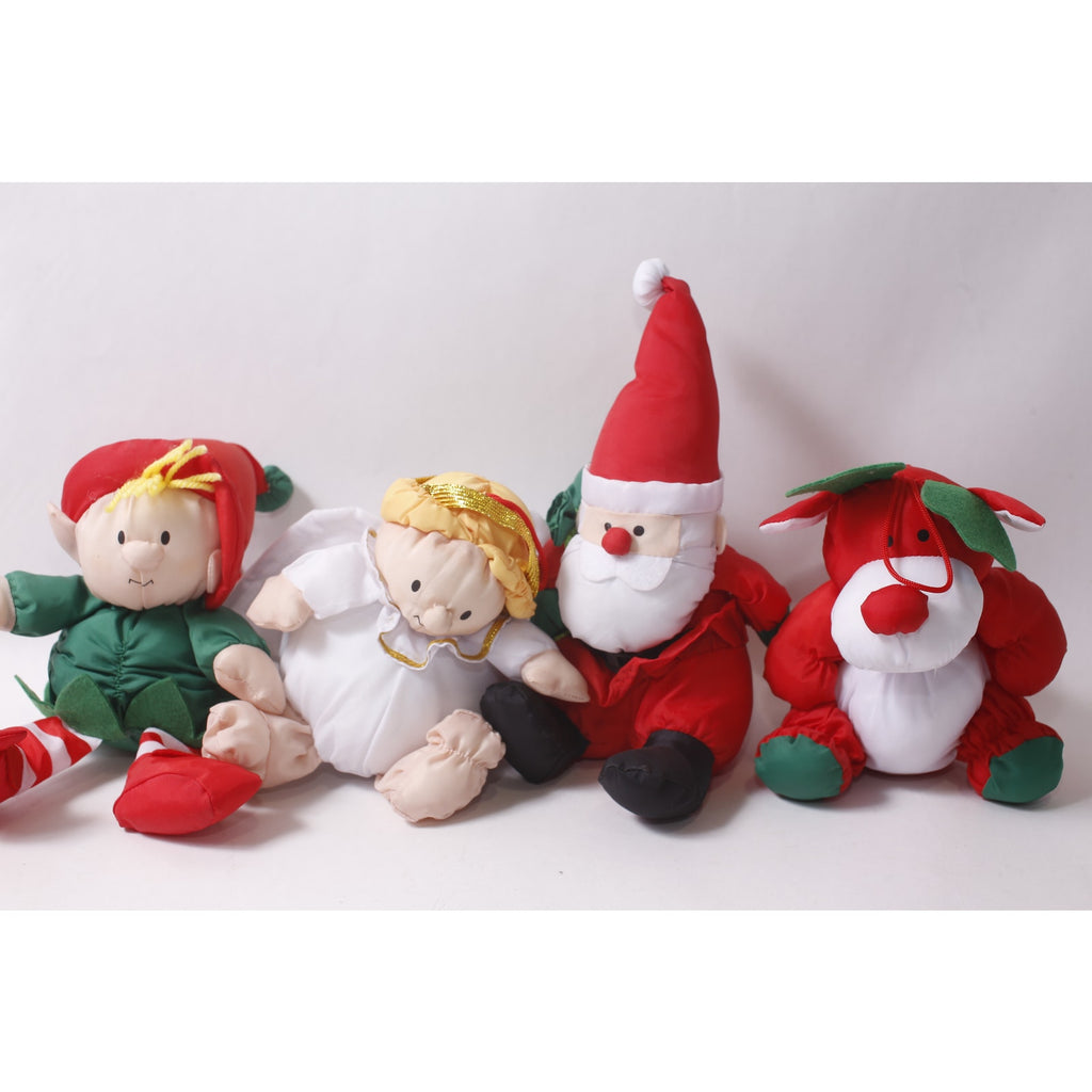 1990s Stuffins Nylon Plush Christmas Decorations Puffalump Style ~ 260718-SM 1329