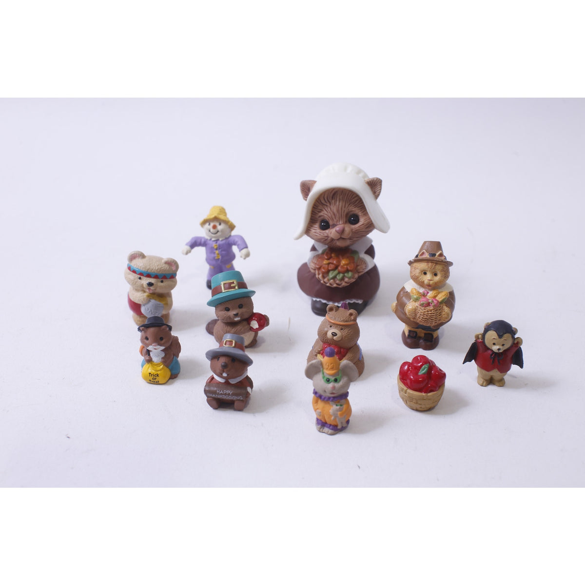 Merry Miniatures, Lot, Thanksgiving, Fall, Hallmark, Vintage,  Small, PVC Figure, Lot, Vintage, Toy, Collectible, , 250212-WH 139