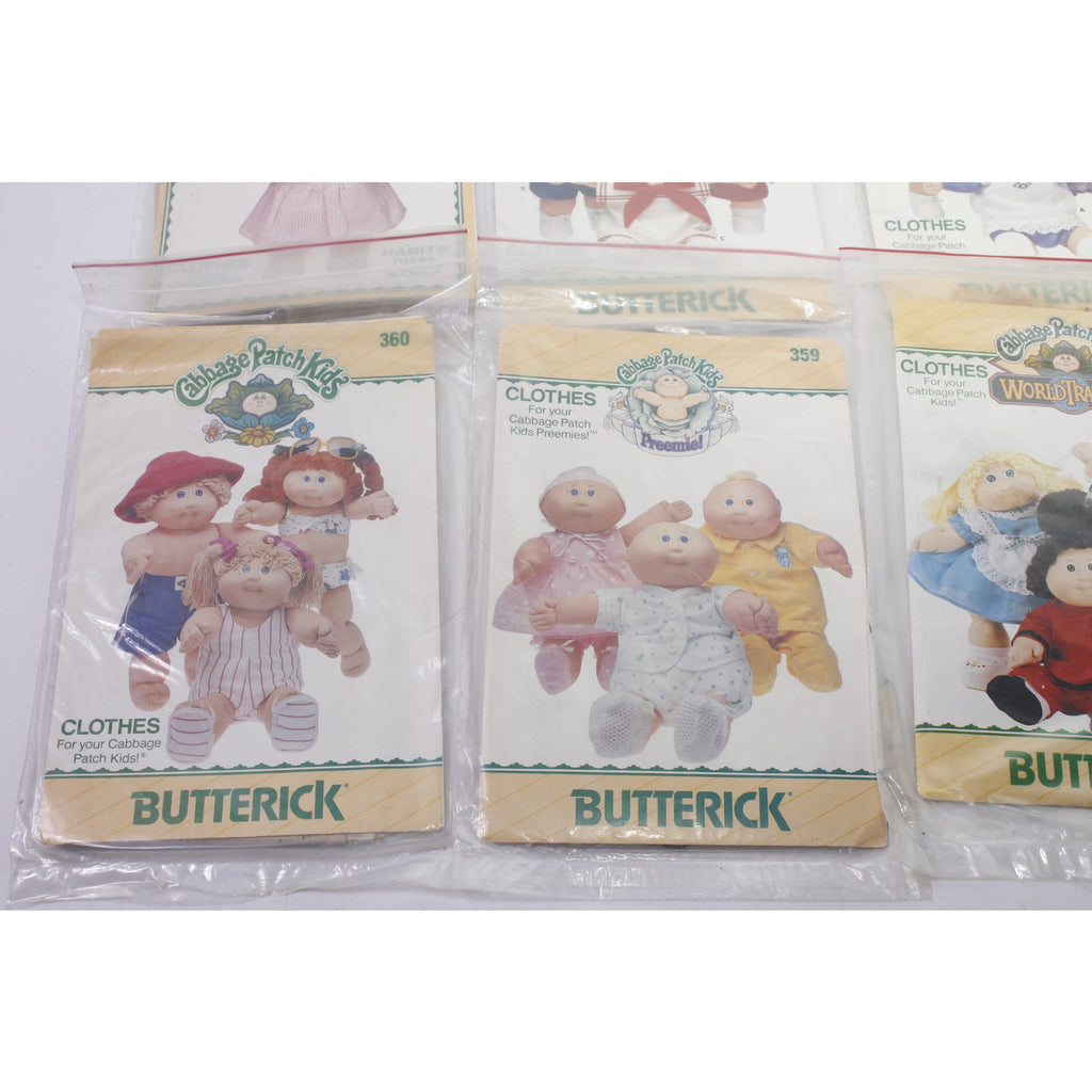 Cabbage Patch Kids, Doll Clothes Kit, Set of 6, Butterick, Sewing, Craft Project, Vintage, ~ 260128-WH 933