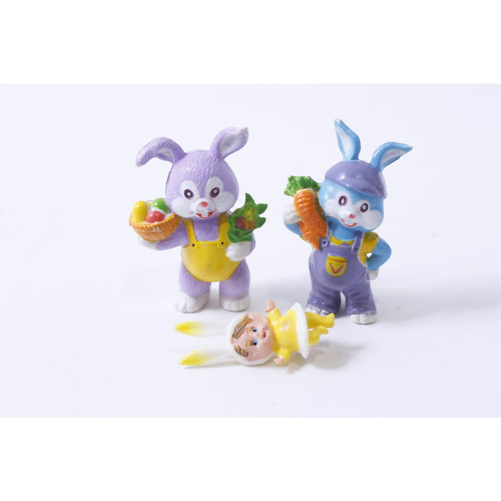 Easter Bunny, PVC Figures, 1980s, 1960s, Unmarked, PVC Figure, Vintage, Toy, Collectible, , 250202-WH 102