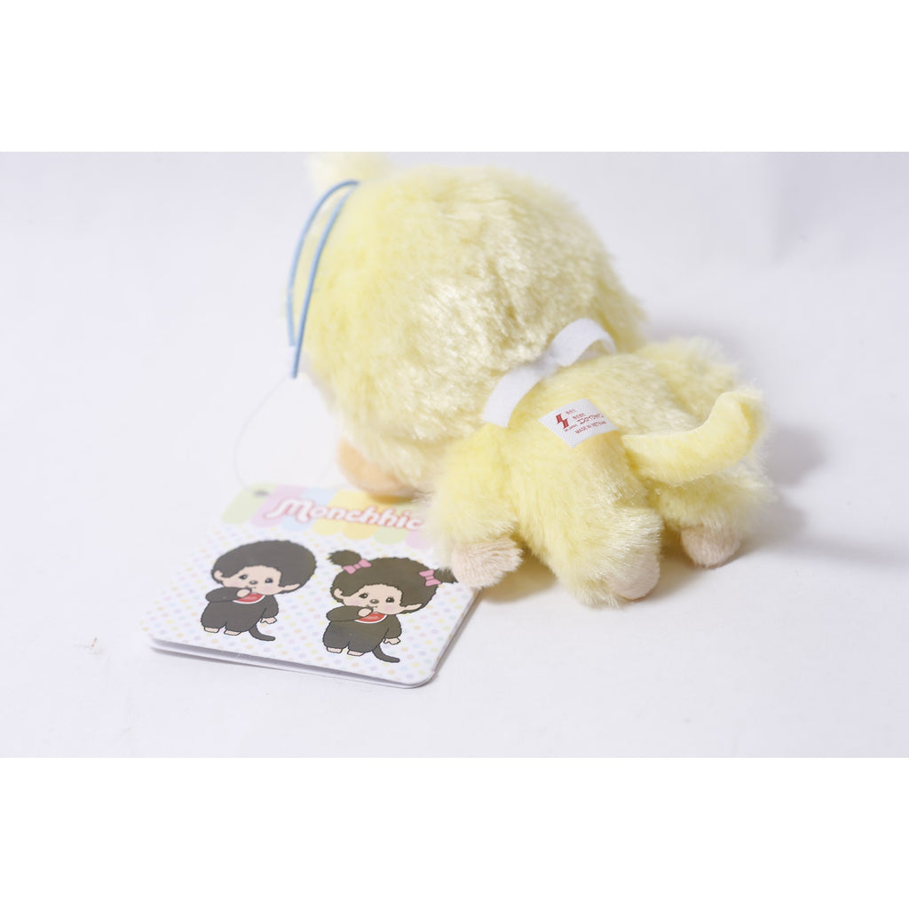 Sekiguchi Monchhichi Yellow Plush Keychain Japan Collectible ~ 260710-WH 1384