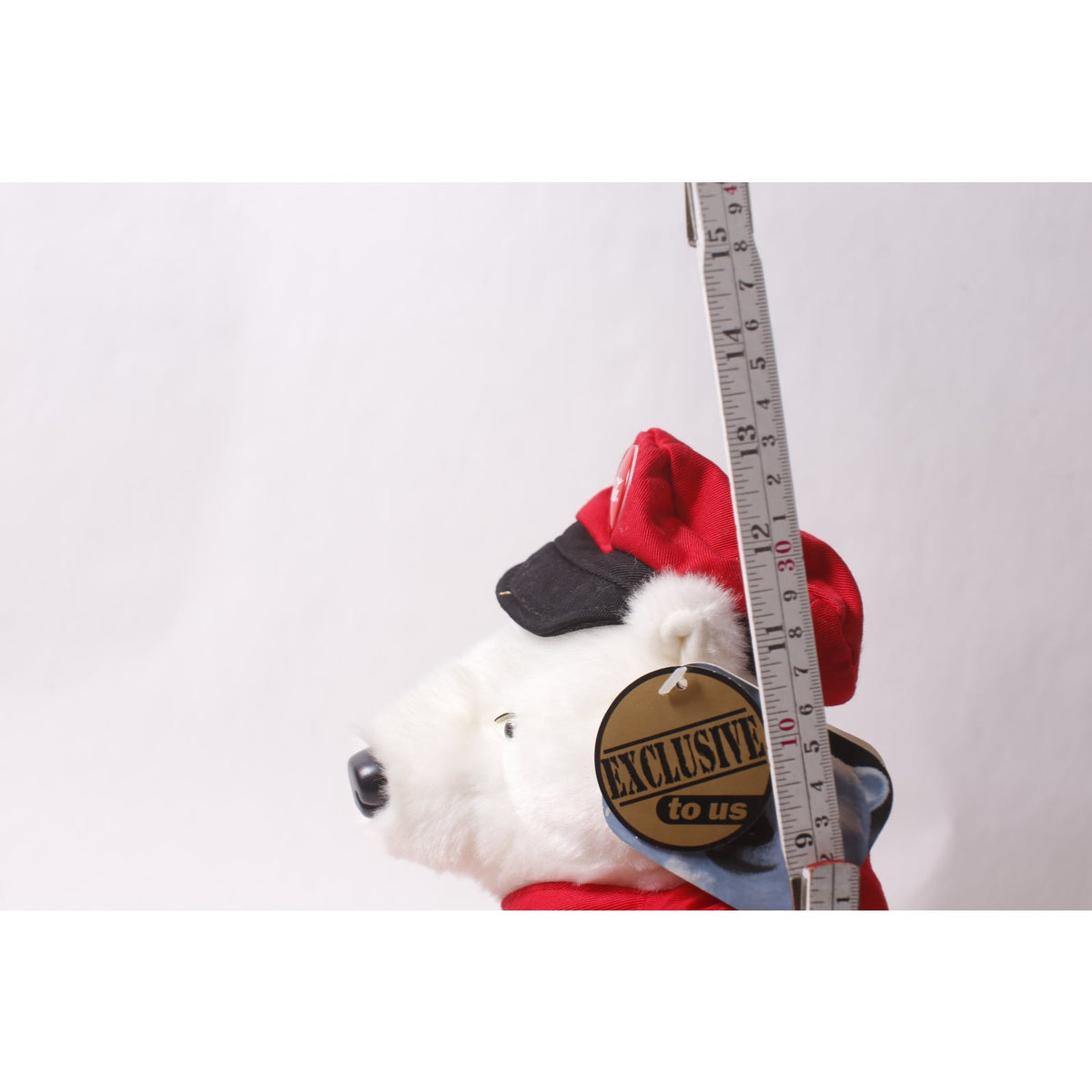 1990s Coca-Cola Polar Bear in Red Delivery Jacket Plush Holiday Decor ~ 260302-WH M-15-06