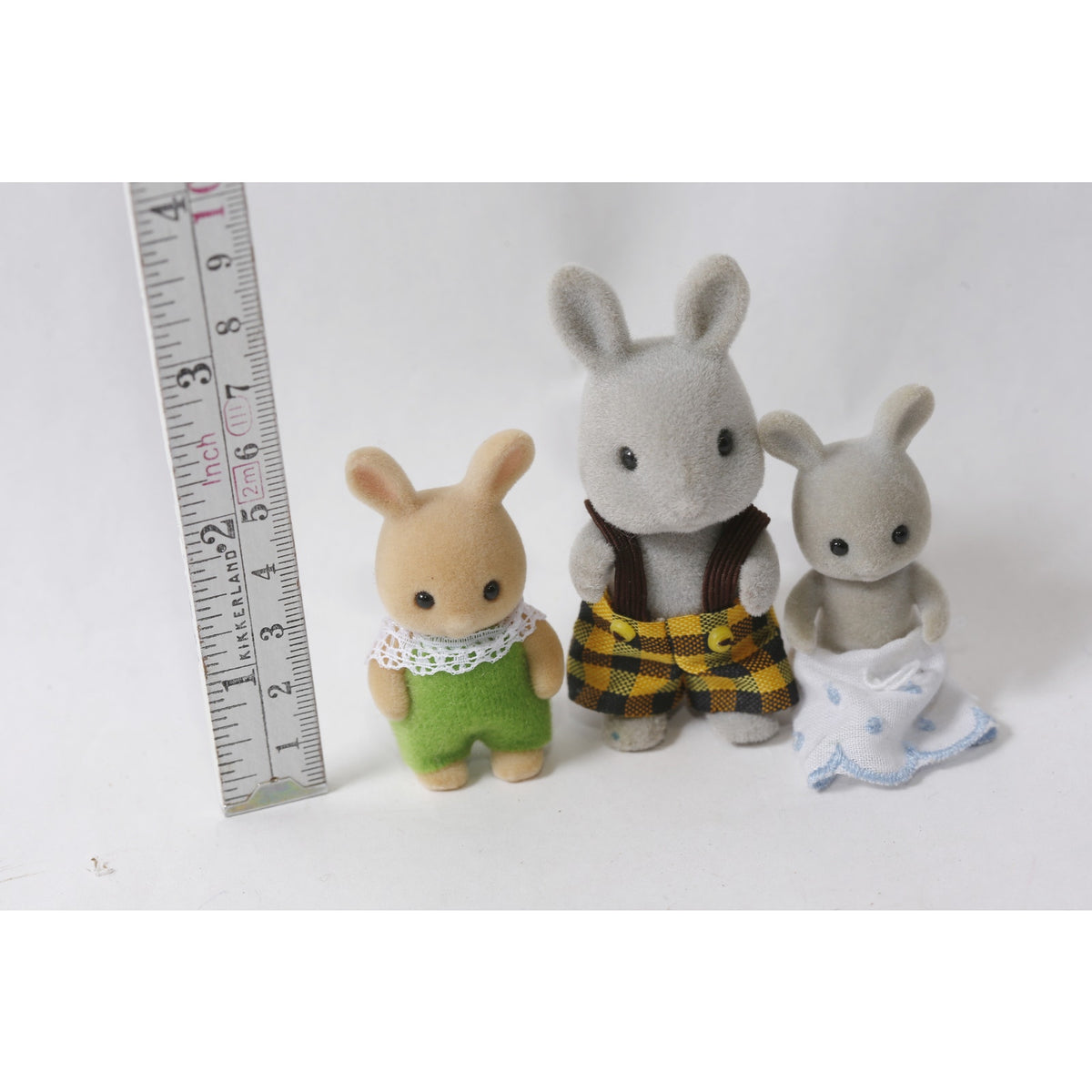 1980s Sylvanian Families Babblebrook Rabbit Flocked Doll Lot ~ 260914-WH 1358