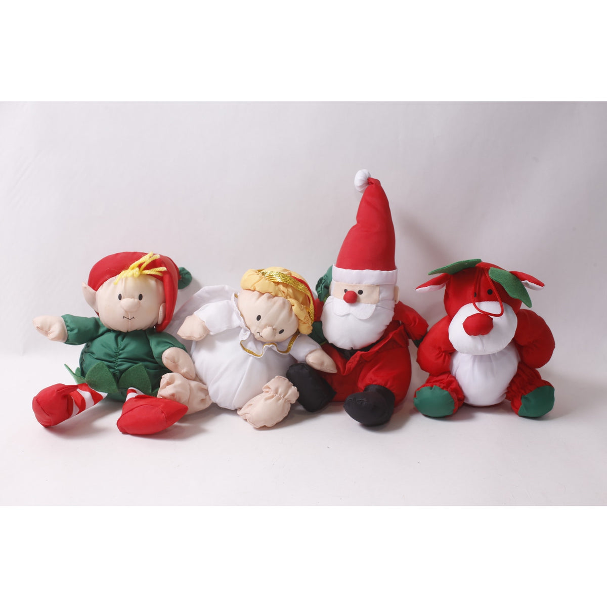 1990s Stuffins Nylon Plush Christmas Decorations Puffalump Style ~ 260718-SM 1329