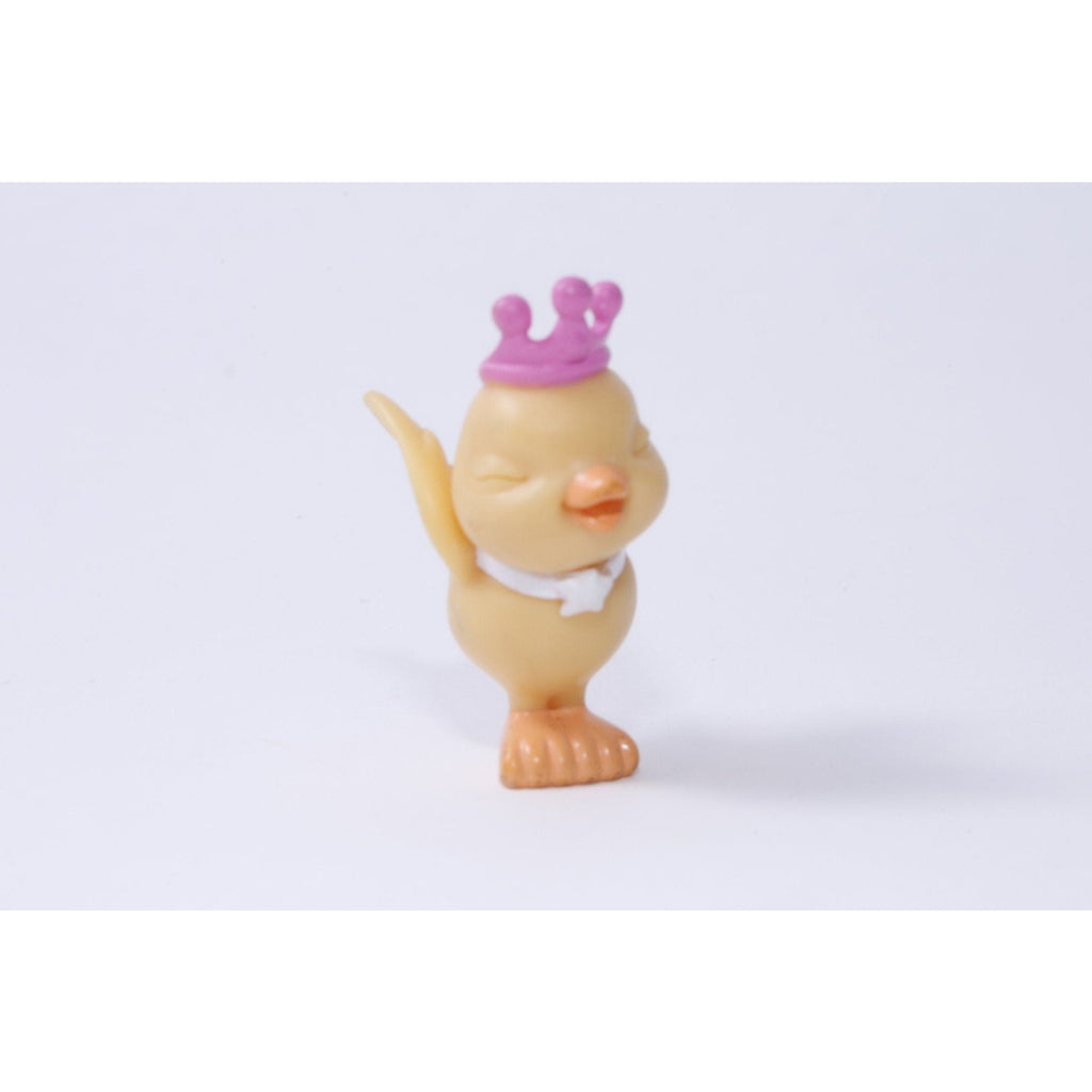 My Little Pony Yellow, Bird, Purple Crown, White Collar, Little, Tiny, PVC Figure, 2", Figurine, Toy, Animal, Children, Vintage, ~ 342