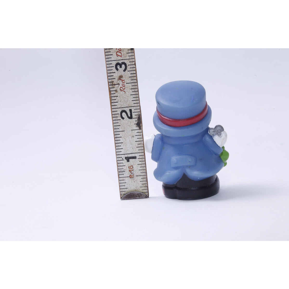 Fisher Price Little People 1998 Circus Master Frog in the Pocket, Blue Suit, Bow Tie, Hat, PVC Figure, 2 1/2", Toy, Vintage, ~ M-03-06