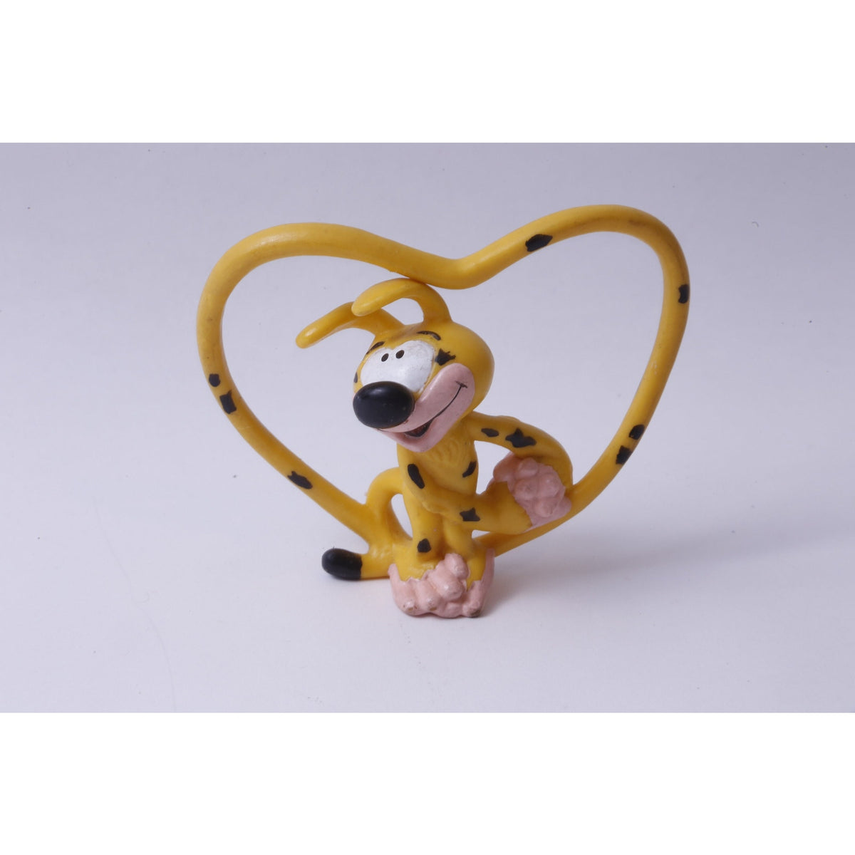 Marsupilami with Heart Tail, Romantic, PVC, Figure, Yellow, Animal, Disney, Applause, Miniature, Toy, Vintage, Collectible, ~ 843