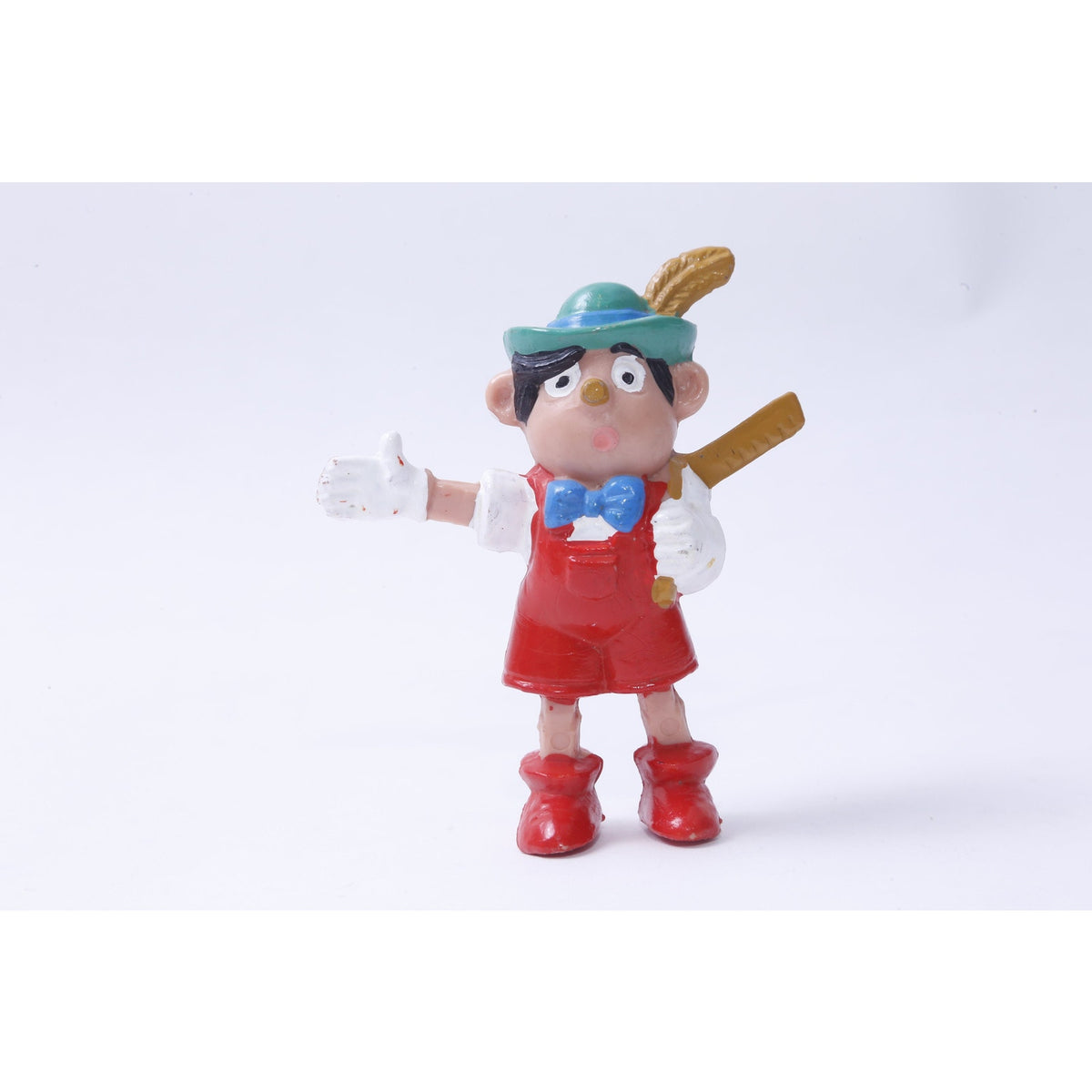 Pinocchio, Tourist with Backpack, Toy, Little, PVC Figure, Standing, Waving, Cartoon Character, Collection, Vintage, ~ 20-02-38