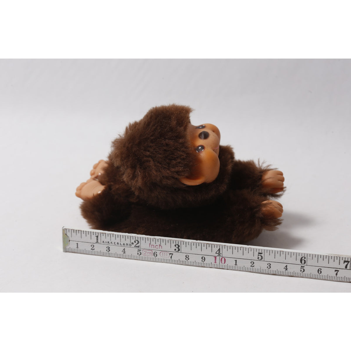 1970s Sekiguchi Monchhichi Brown Plush Hanging Monkey w a Bell ~ 260826-WH 1314