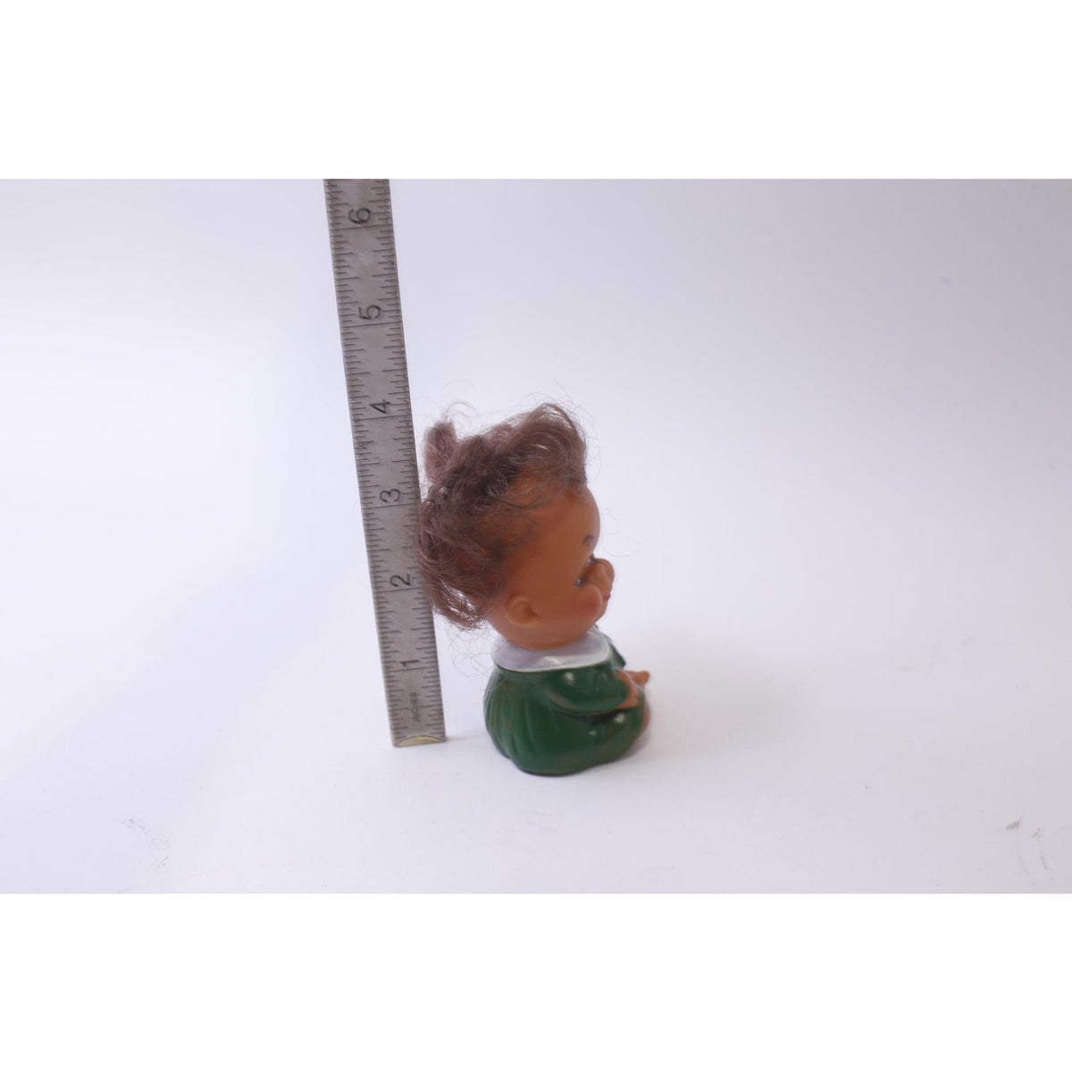Moody Cutie, Rubber Baby Doll, Smiling Face Expression, 1960s, Vintage, Collectible, ~ 241226-WH M-21-03