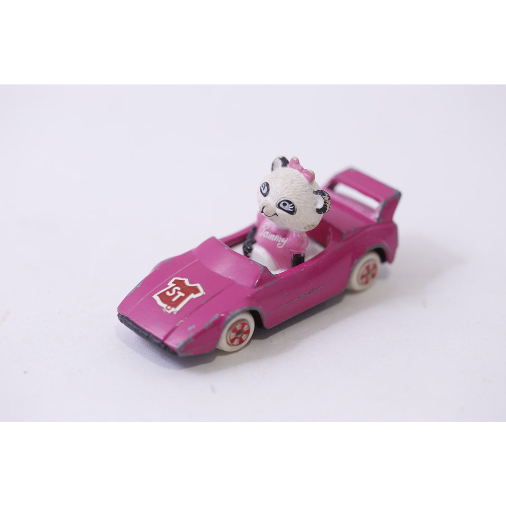 Shirt Tales 1981 Hallmark Ertl Panda Pammy in Car PVC Figure Toy, 251028-WH 289