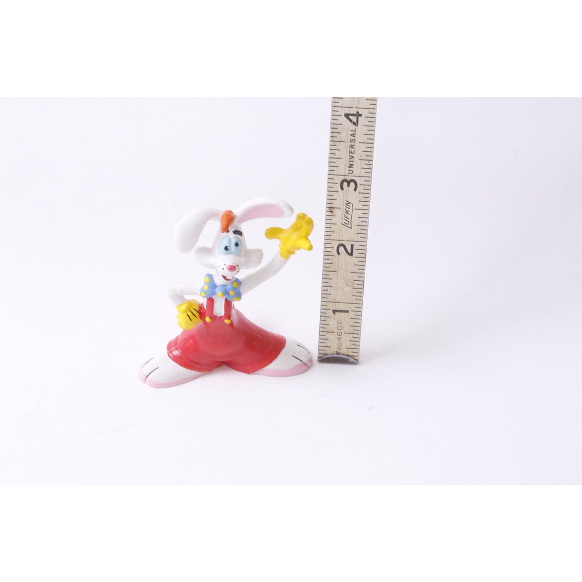Bullyland Roger Rabbit Toy, Red Jumper, Polka Dots Ribbon, PVC Figure, 2.5", Figurine, Miniature, Toy, Cartoon, Vintage, ~ 1190 M-17-04