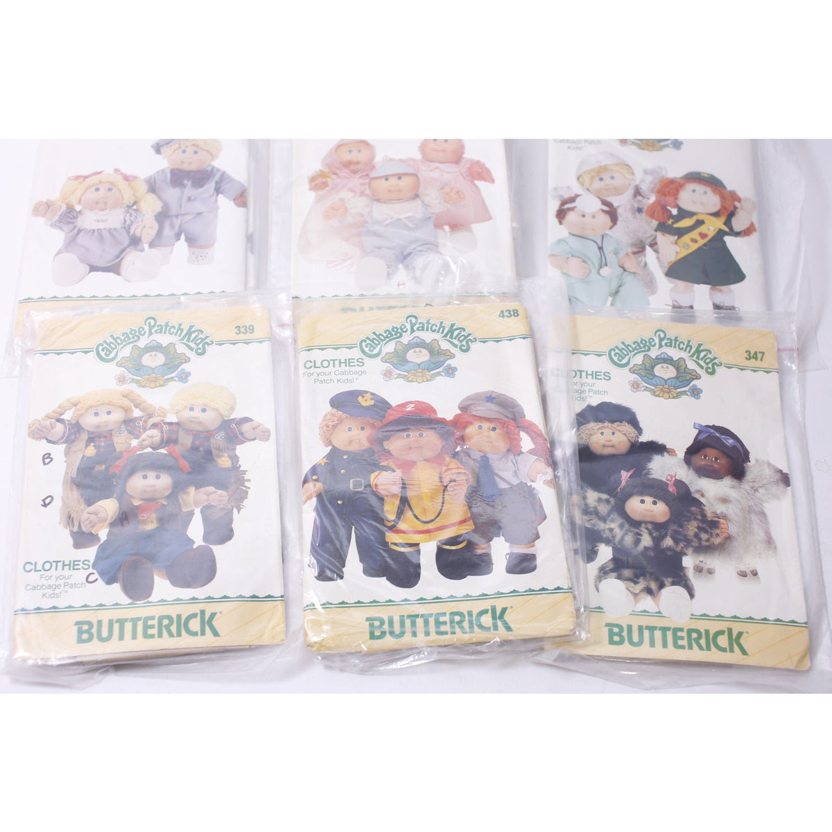 Cabbage Patch Kids Set of 6 Doll Clothes Kit by Butterick Sewing ~ 260205-WH 949