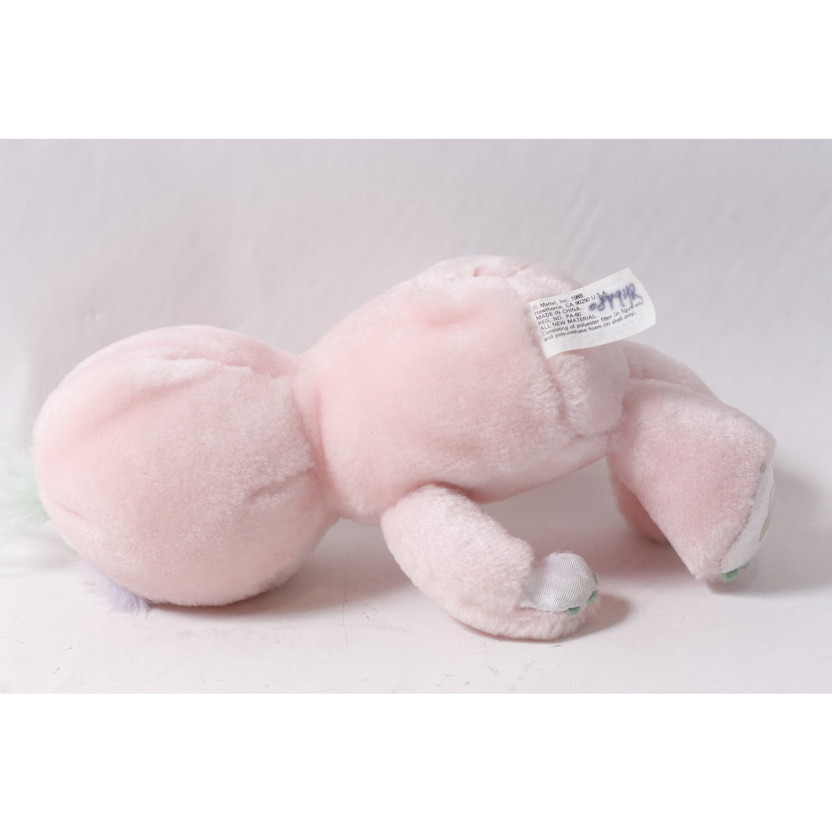 1988 Mattel Turtle Tots Tootles Plush Pink Toy Vintage ~ 260415-WH 1074