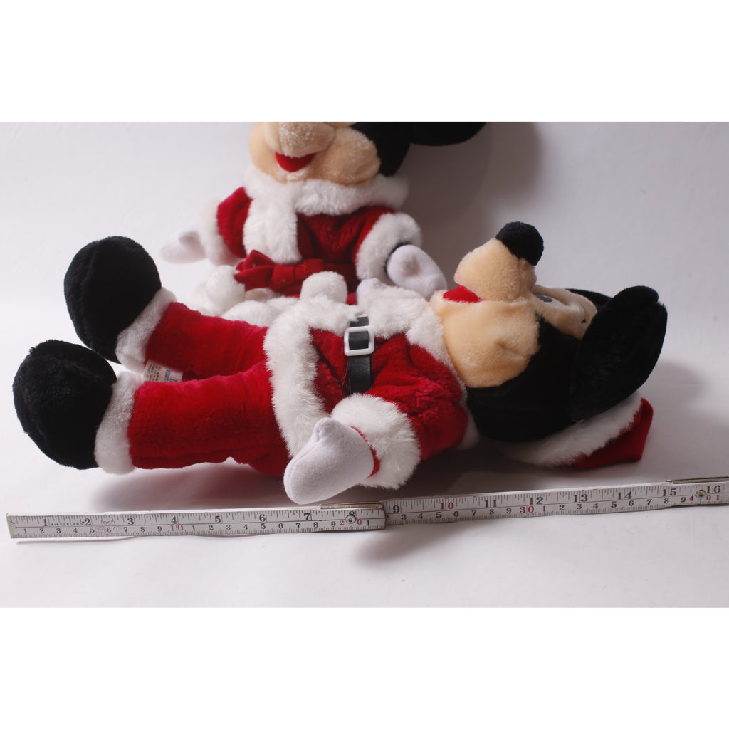 Disney Minnie and Mickey Mouse Santa Holiday Plush Lot ~ 260812-WH 961