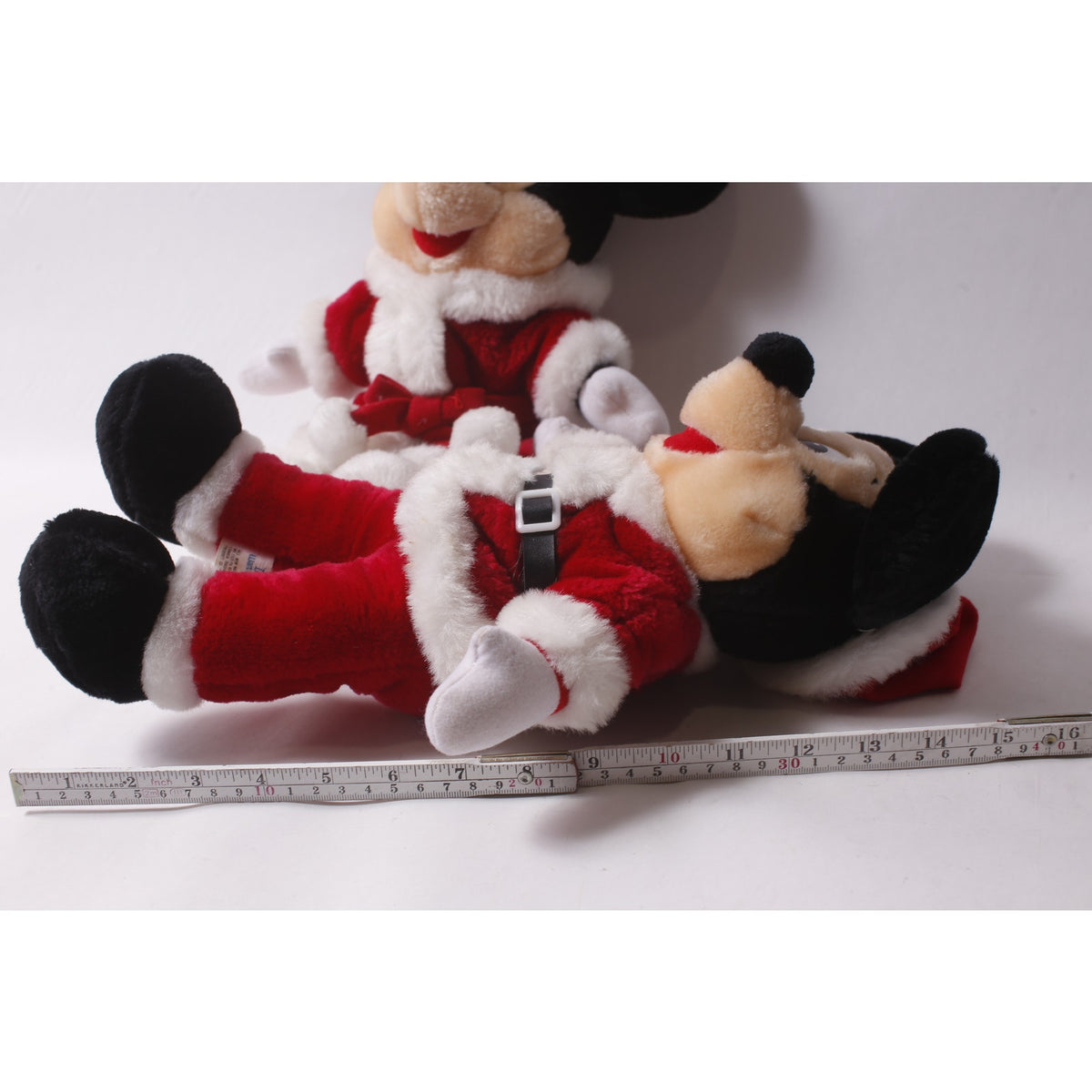 Disney Minnie and Mickey Mouse Santa Holiday Plush Lot ~ 260812-WH 961