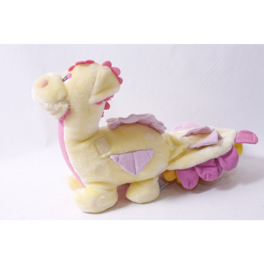 Vintage 1987 Hasbro Be More Plush Dragon Yellow and Pink Soft Toy ~ 260423-WH 1093