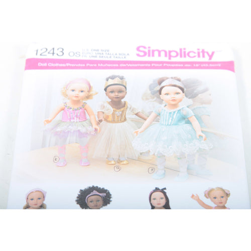 18" Doll Clothing Pattern Simplicity Doll Clothes Design Elaine Heigl Designs Patterns 1243 Vintage Vintage Toys Nostalgia ~ 20-01-108