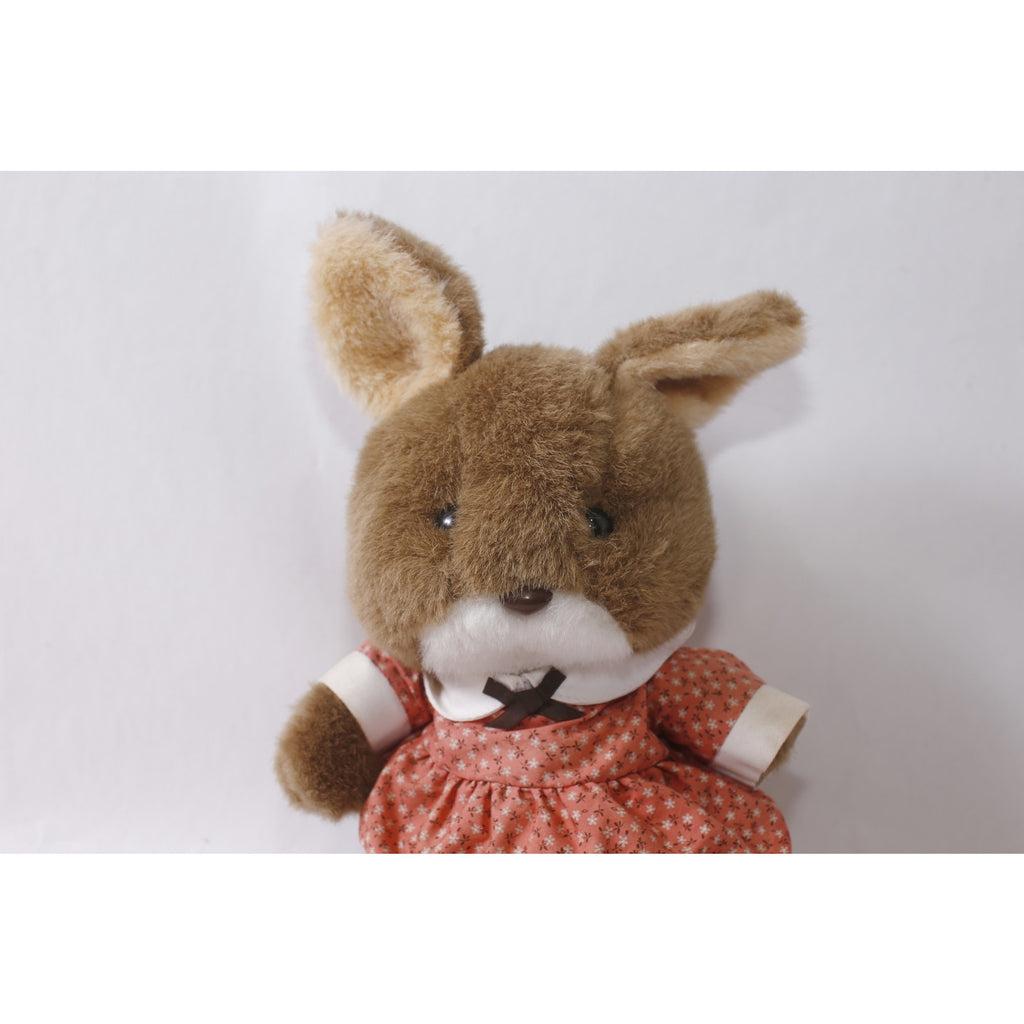 Japan Dressed Sun Arrow Lucky Rabbit Bunny 11" Plush in Red Floral Dress ~ 260917-WH 400