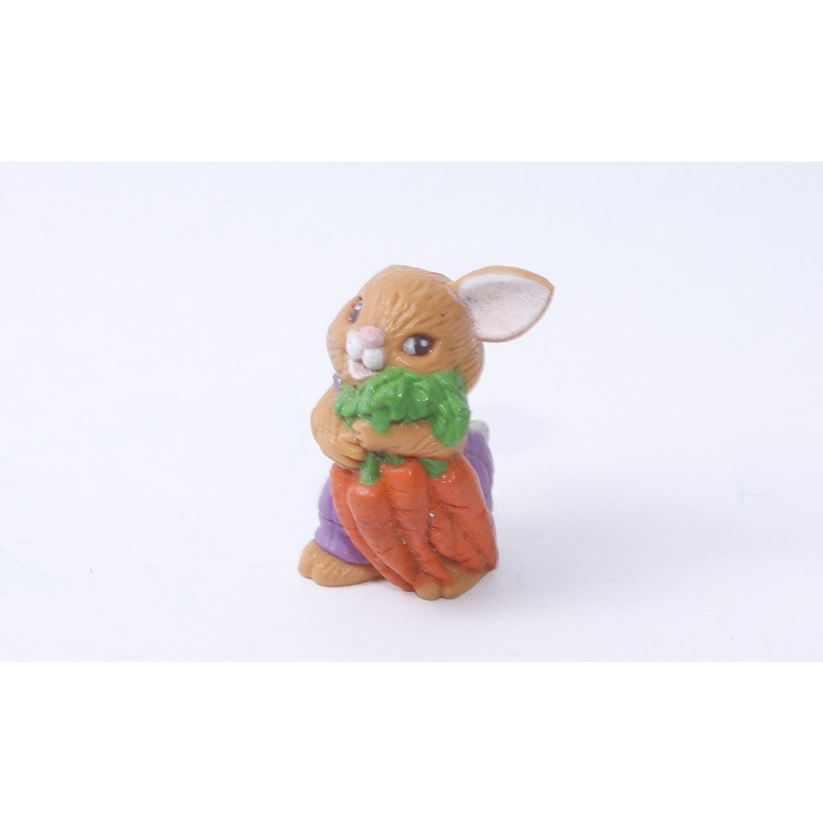 Avon Bunny, Rabbit, Carrot, PVC Figure, Purple Suit, 2", Toy, Miniature, Collectible, Vintage, ~ 70