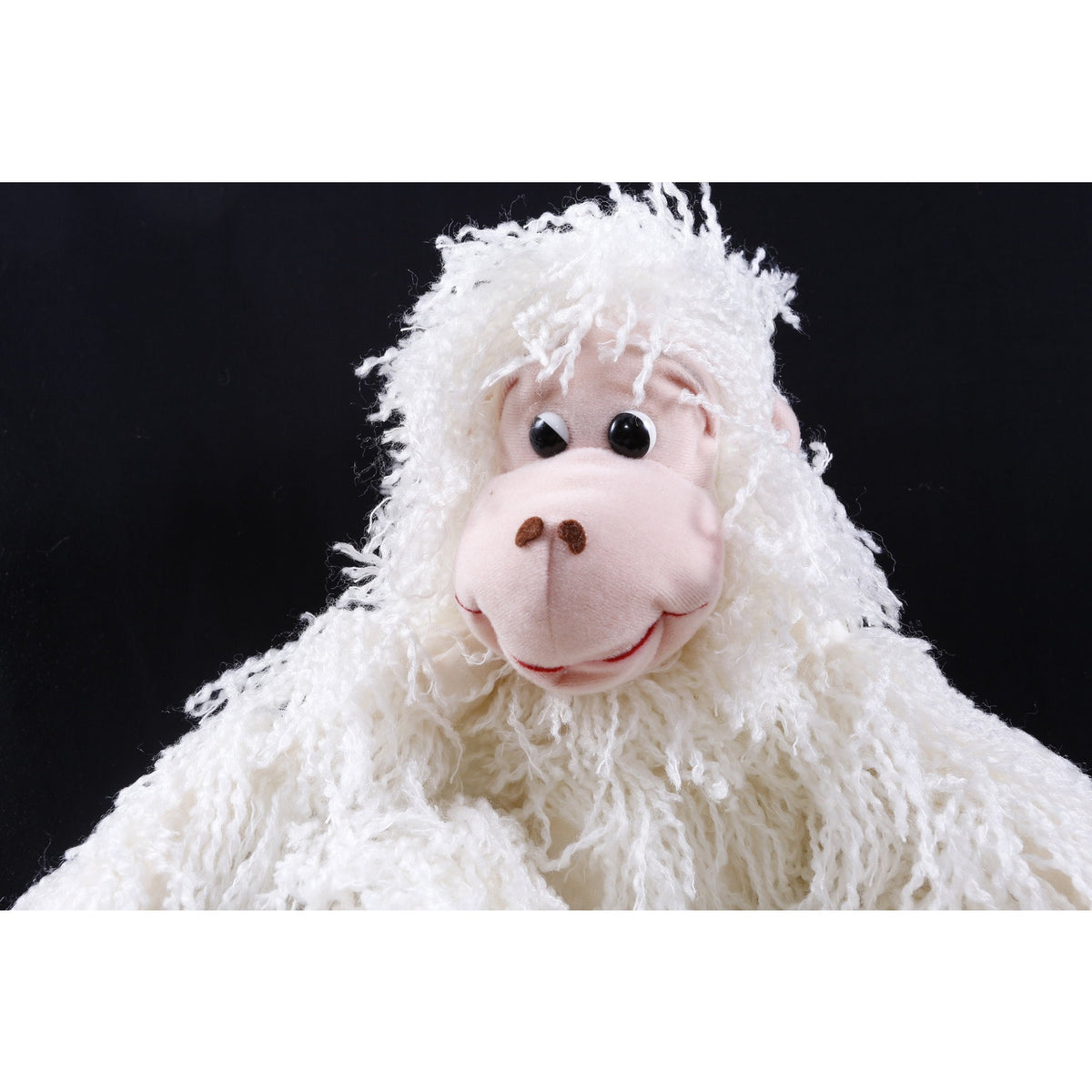 Kamar, Rare, Sample, White, Monkey, Smiling, Pink Face, Soft, Plush, Doll, Stuffed Animal, Vintage, 20-01-277