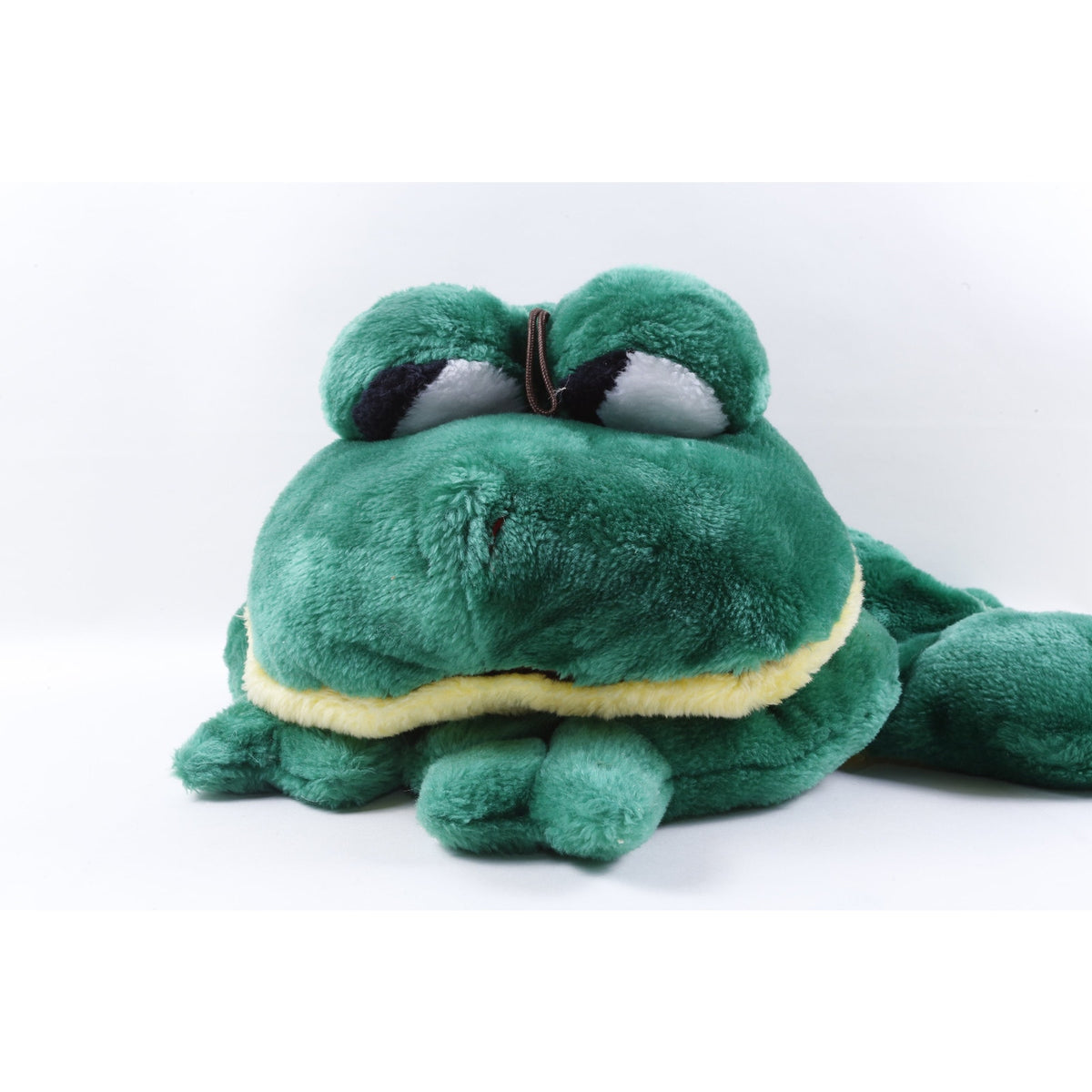 Kamar, Pajama Bag Sleepover Sample, Mouth opens Floppy Frog, Green Yellow, Soft, Plush, Toy, Stuffed Animal, Vintage ~ 20-01-930 898