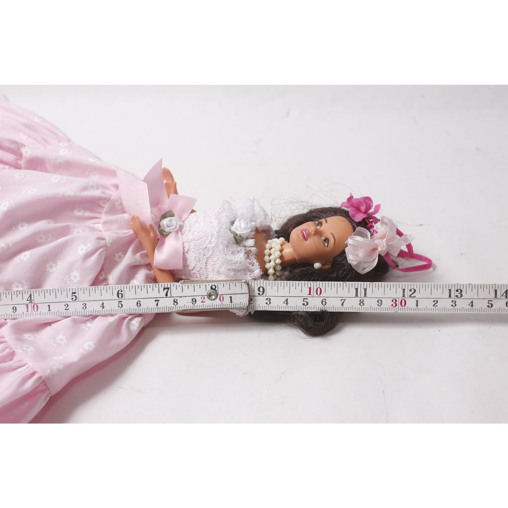 Mattel Barbie Doll wearing Pink and White Lace Gown ~ 260907-WH 1136