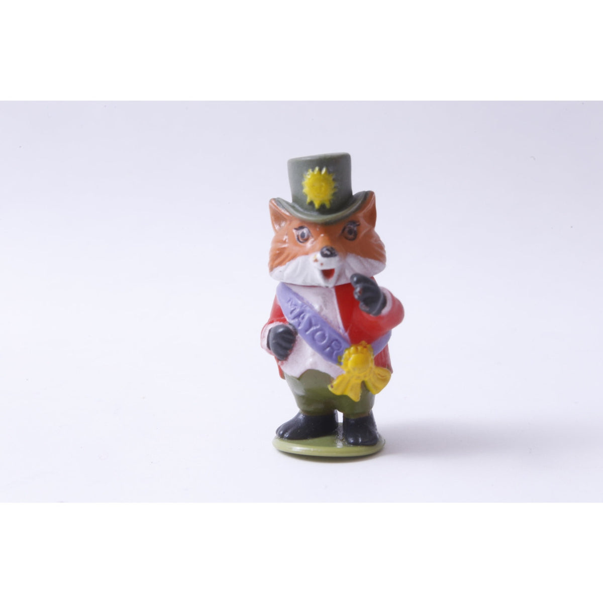 Playskool, Richard Scary, Puzzletown, Major, Fox, Pvc Figure, Toy, 2.5", Miniature, Collectible, Vintage, ~ 20-01-684
