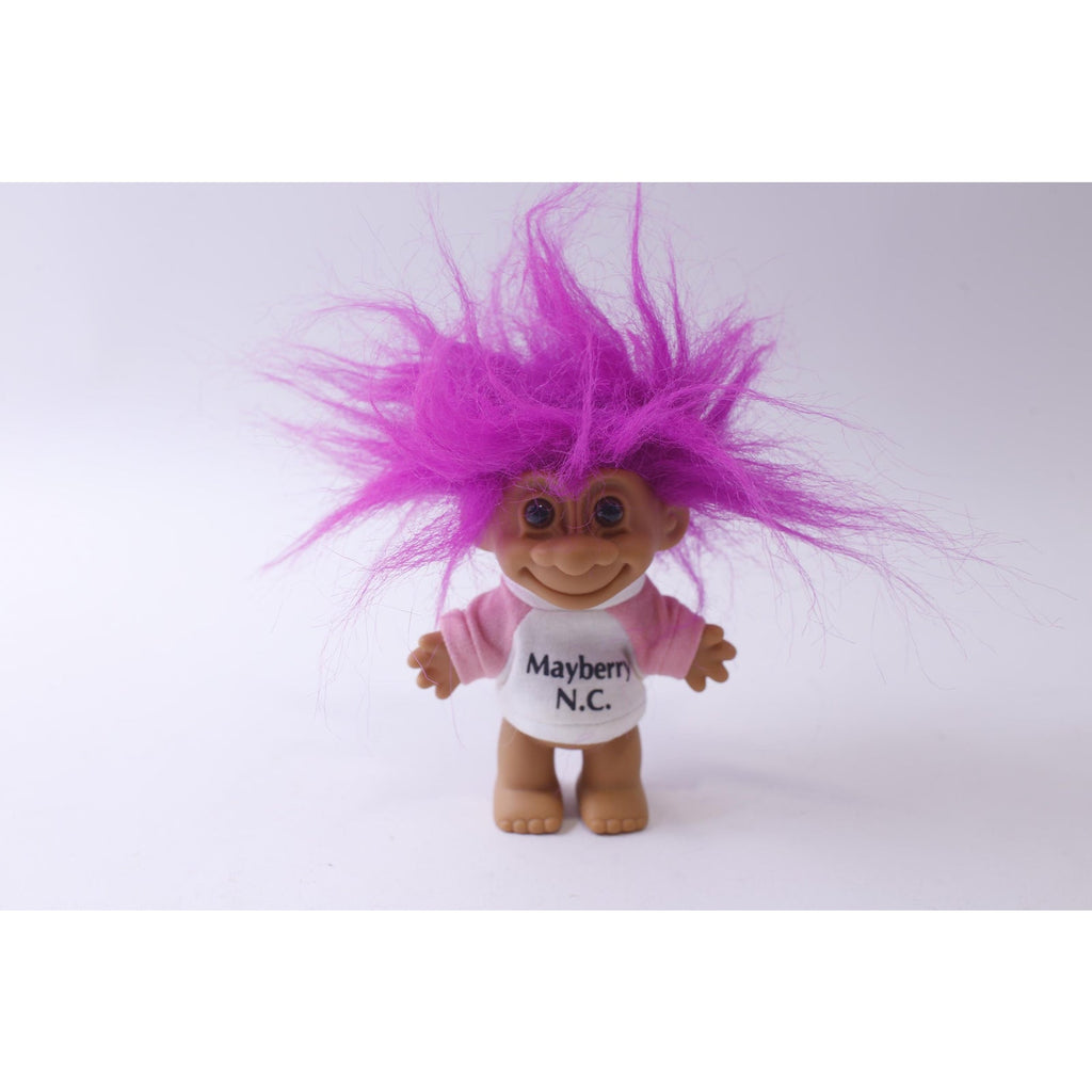 Russ Troll Doll wearing Mayberry NC top, Long Pink Hair, Vintage, Souvenir, Memorabilia, Collectible, ~ 241230-WH 11