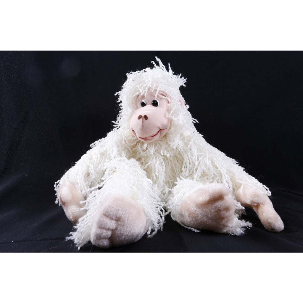 Kamar, Rare, Sample, White, Monkey, Smiling, Pink Face, Soft, Plush, Doll, Stuffed Animal, Vintage, 20-01-277