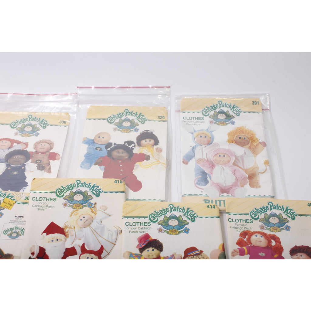 Cabbage Patch Kids, Doll Clothes Kit, Set of 7, Butterick, Sewing, Craft Project, Vintage, ~ 260128-WH 926