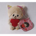 Japan Sekiguchi Monchhichi Mascot Plush w Red Heart and Tag ~ 260812-WH 701