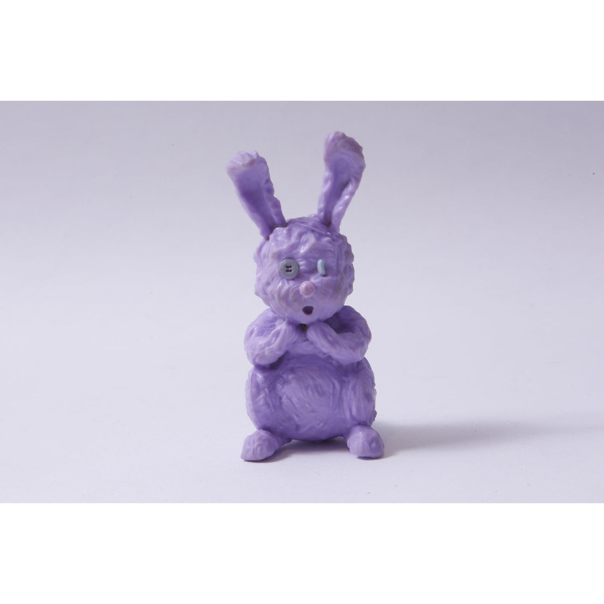 Monster High Pet Purple, Scarry, Rabbit, Bunny, Button Eye, Little, 2 1/2", PVC Figure, Sitting, Weird, Toy, Figurine, Vintage ~ 20-01-02